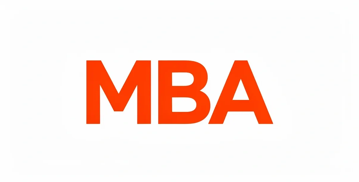 Текстовый промт логотипа MBA — оранжевый код #FF5733