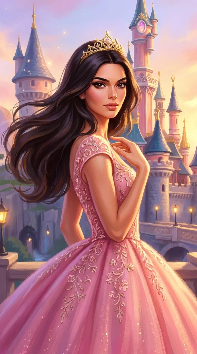 Промт для создания вас в мультяшном стиле Disney princess