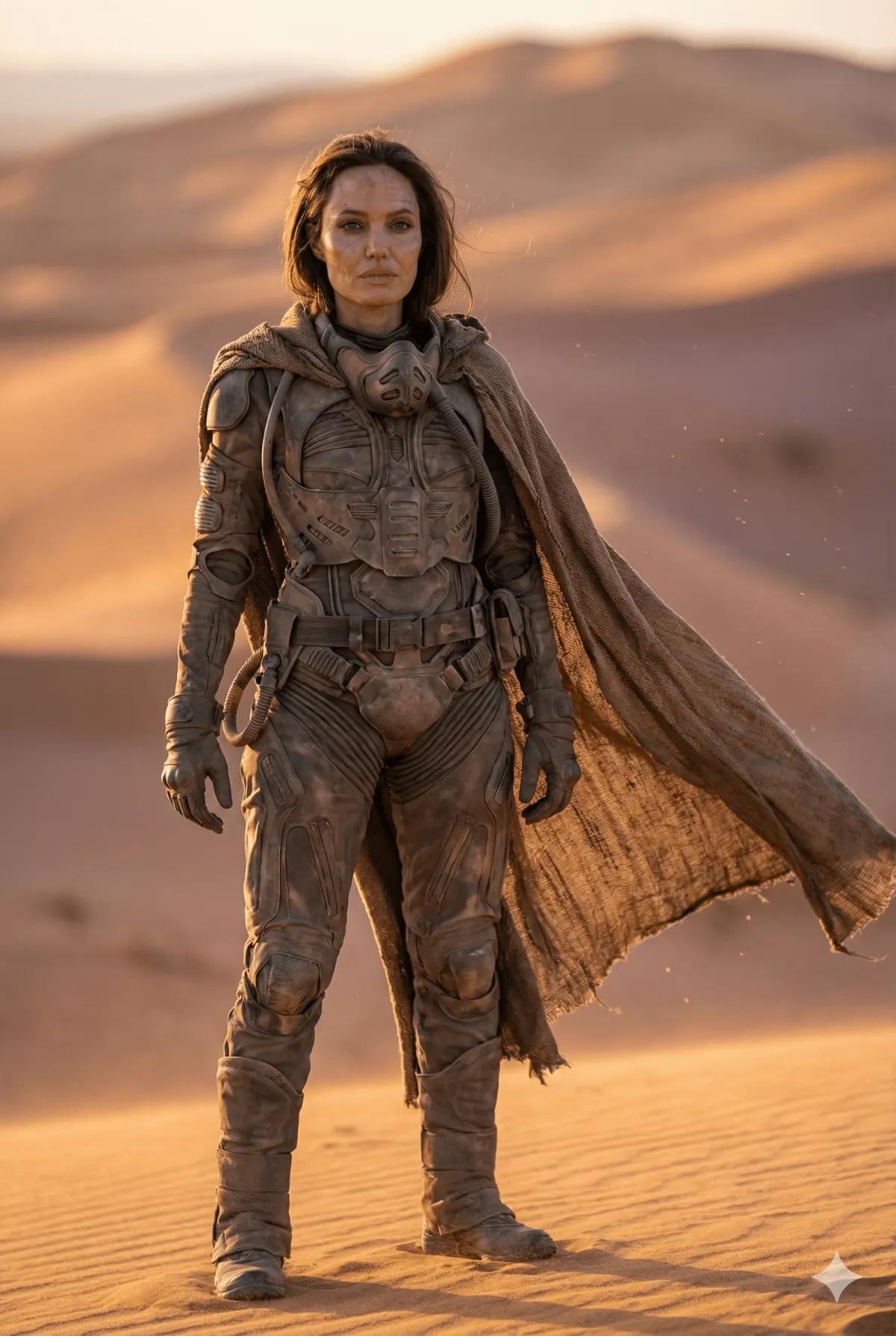Мегареалистичная Dune фотосессия косплея в пустыне промт