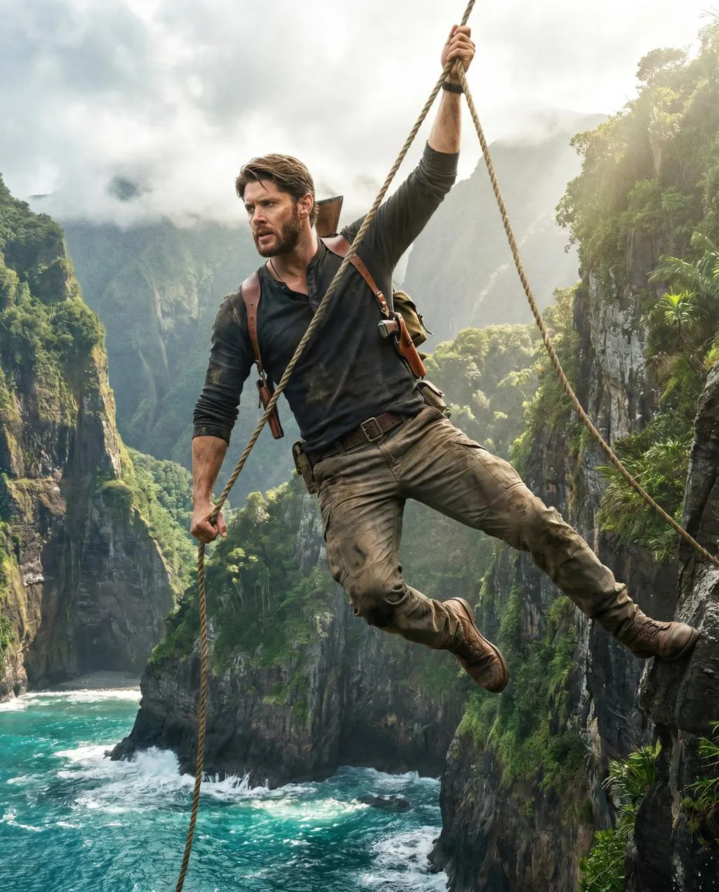 Промт живое приключение в стиле Натан Дрейк - Uncharted